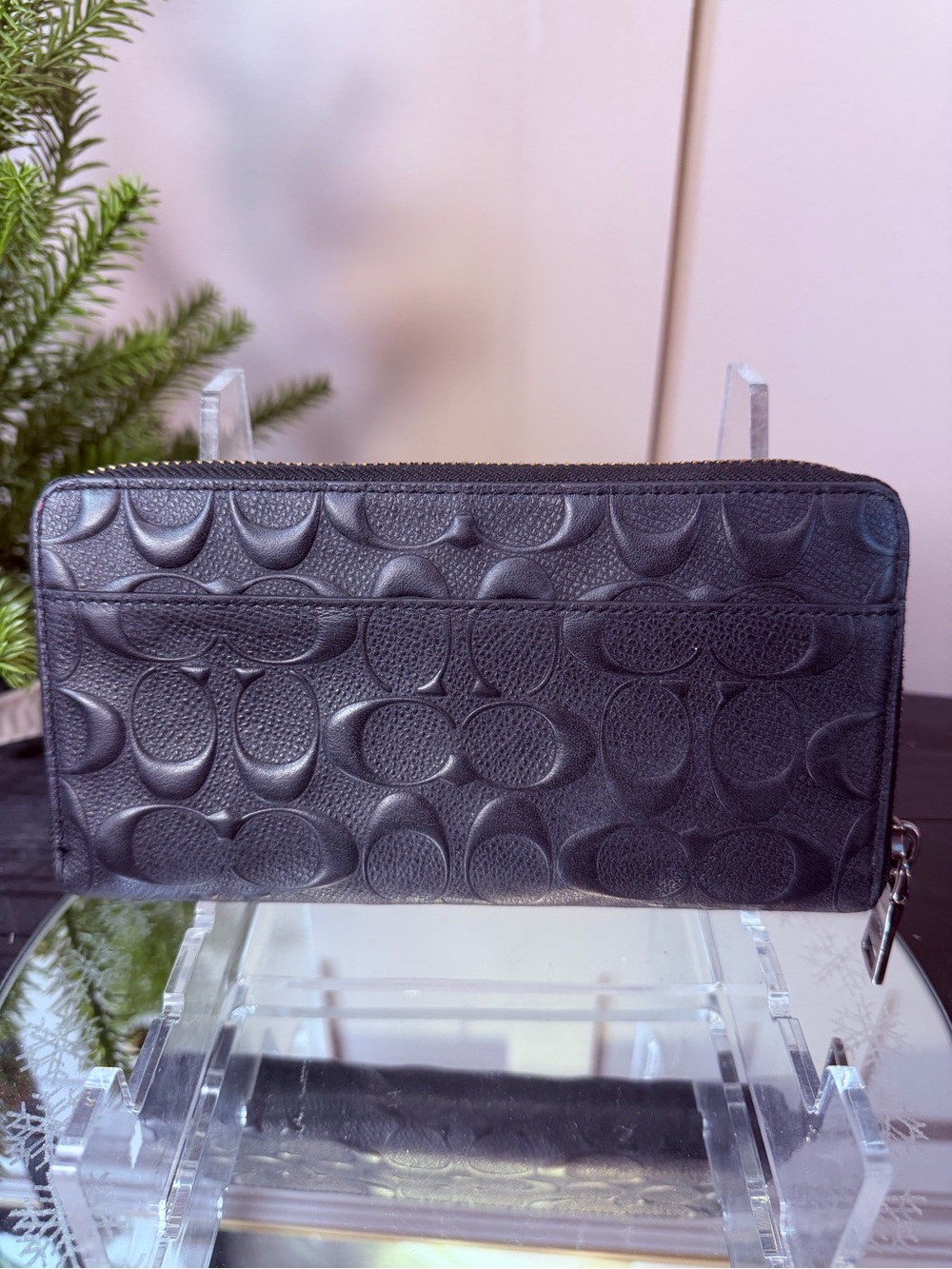 Coach Document Wallet In Signature Leather